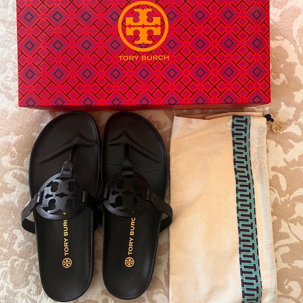Tory Burch Black Sandals - size 9 - New with box